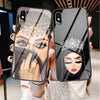 Perfectly girl's Back Glass Phone Case for iPhone X 6 6S 7 8 Plus XR XS MAX