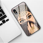 Perfectly girl's Back Glass Phone Case for iPhone X 6 6S 7 8 Plus XR XS MAX