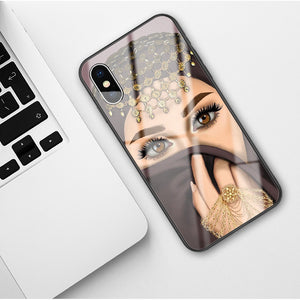 Perfectly girl's Back Glass Phone Case for iPhone X 6 6S 7 8 Plus XR XS MAX