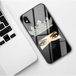 Perfectly girl's Back Glass Phone Case for iPhone X 6 6S 7 8 Plus XR XS MAX