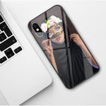 Perfectly girl's Back Glass Phone Case for iPhone X 6 6S 7 8 Plus XR XS MAX