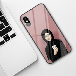 Perfectly girl's Back Glass Phone Case for iPhone X 6 6S 7 8 Plus XR XS MAX