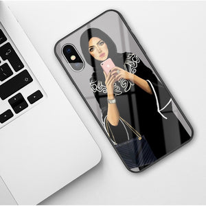 Perfectly girl's Back Glass Phone Case for iPhone X 6 6S 7 8 Plus XR XS MAX