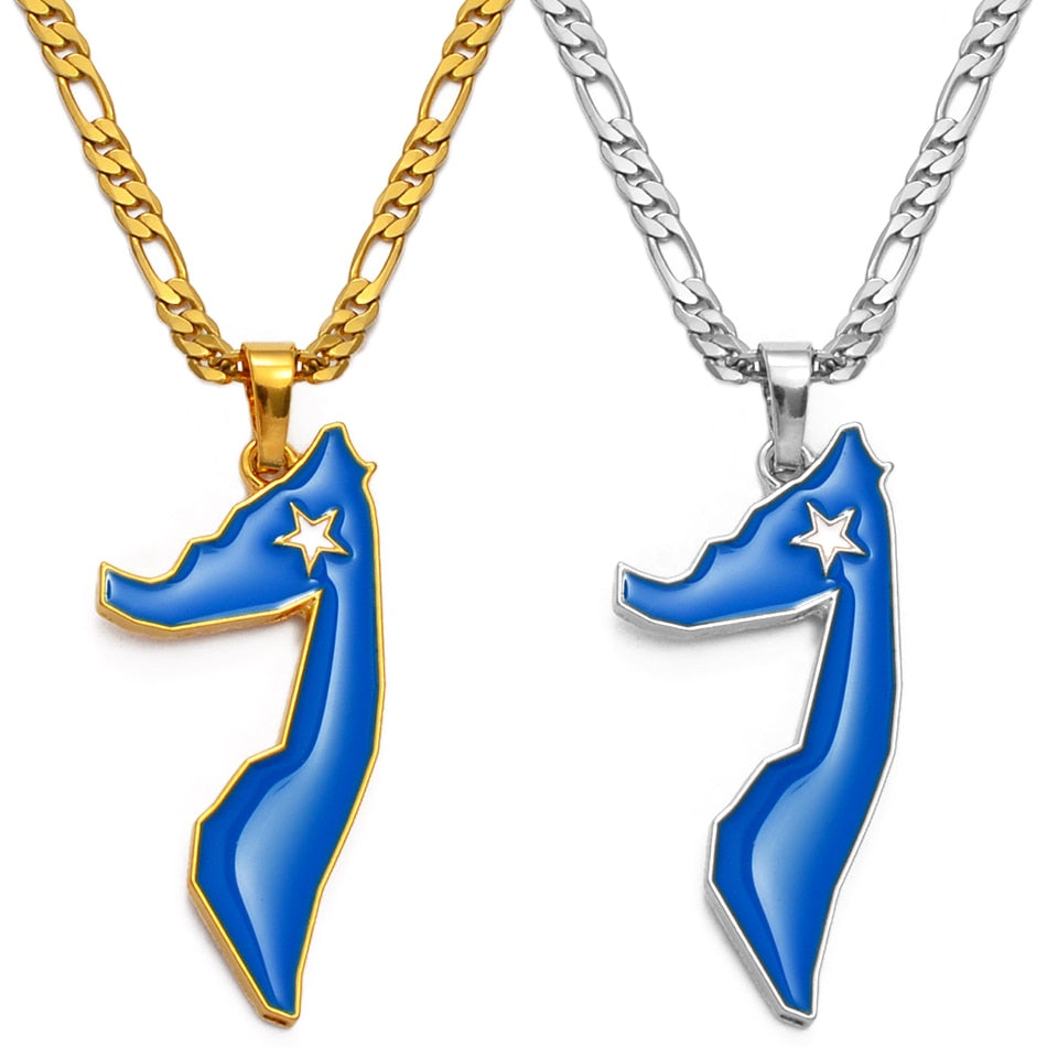 Get your Somali Map Pendant Necklaces Silver or Gold Color.