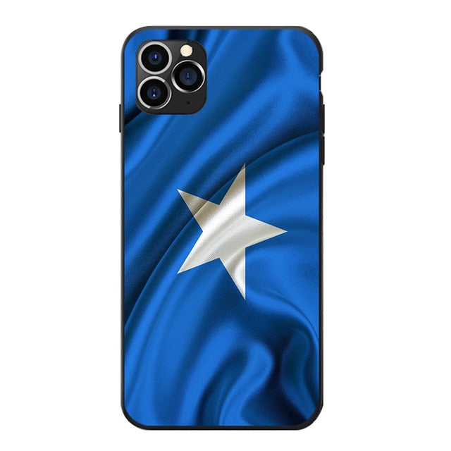 iPhone Cases Somali Flag Theme Soft TPU  For iPhone 6 7 8 S XR X Plus 11 Pro Max